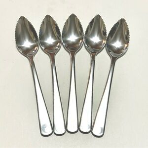 Set of 5 Vintage Norpro Stainless Steel Grapefruit Spoons – 6 3/8”